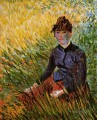 Woman Sitting in the Grass Vincent van Gogh